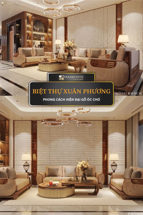 BIỆT THỰ HIỆN ĐẠI GỖ ÓC CHÓ TẠI XUÂN PHƯƠNG