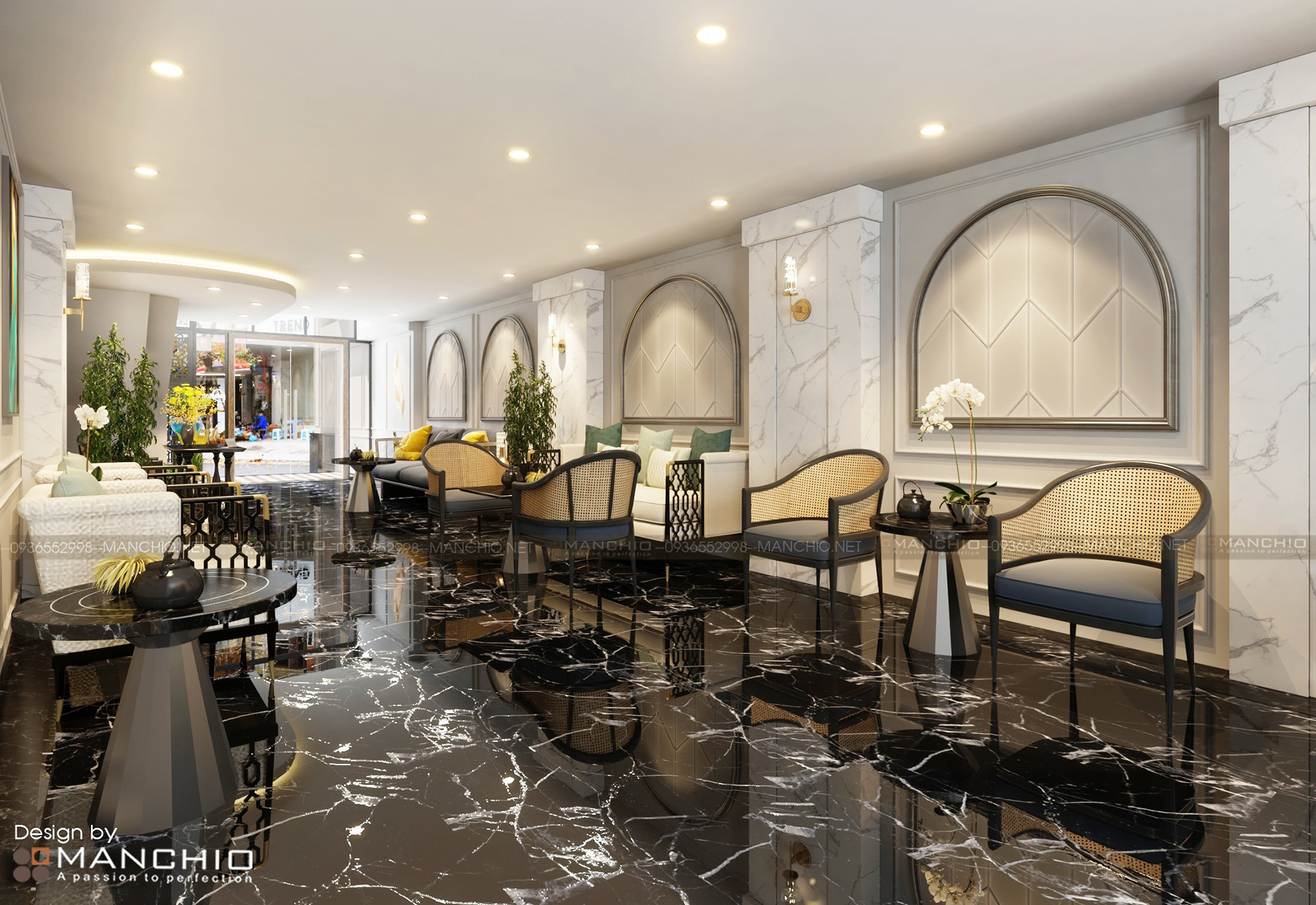 Hình ảnh Thiết kế nội thất khách sạn Blissington 65 Hàng Bè - Hoàn Kiếm - Hà Nội