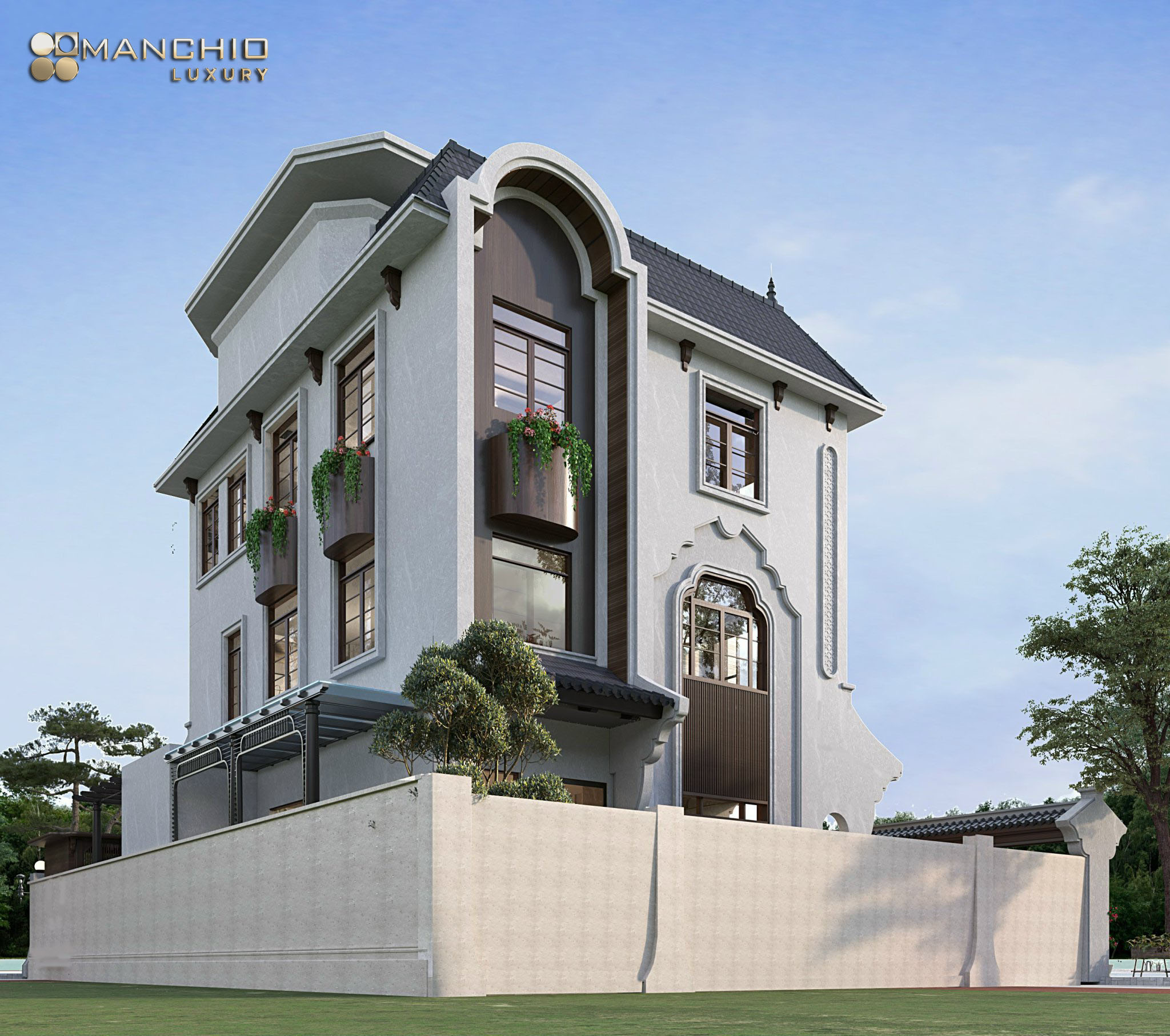 Kien truc biet thu Vinhomes Green Villas PA2 4