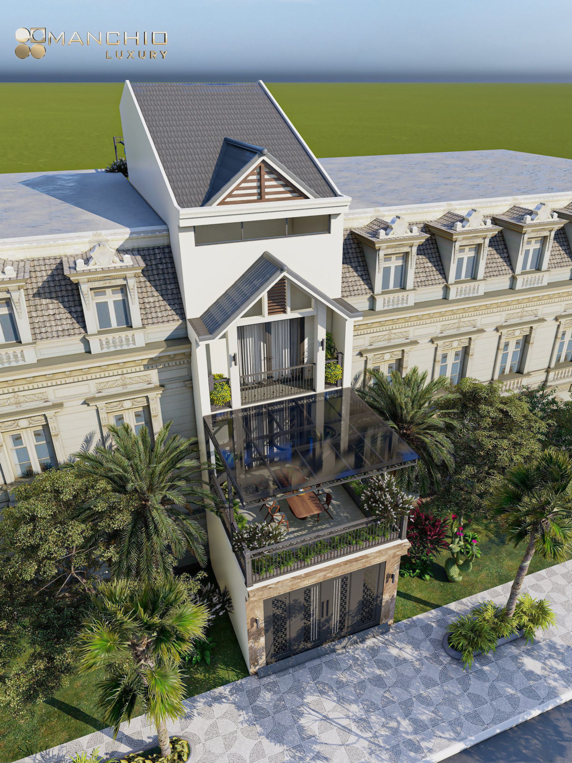 Biệt Thự Hiện Đại Gỗ Óc Chó Tại Xuân Phương