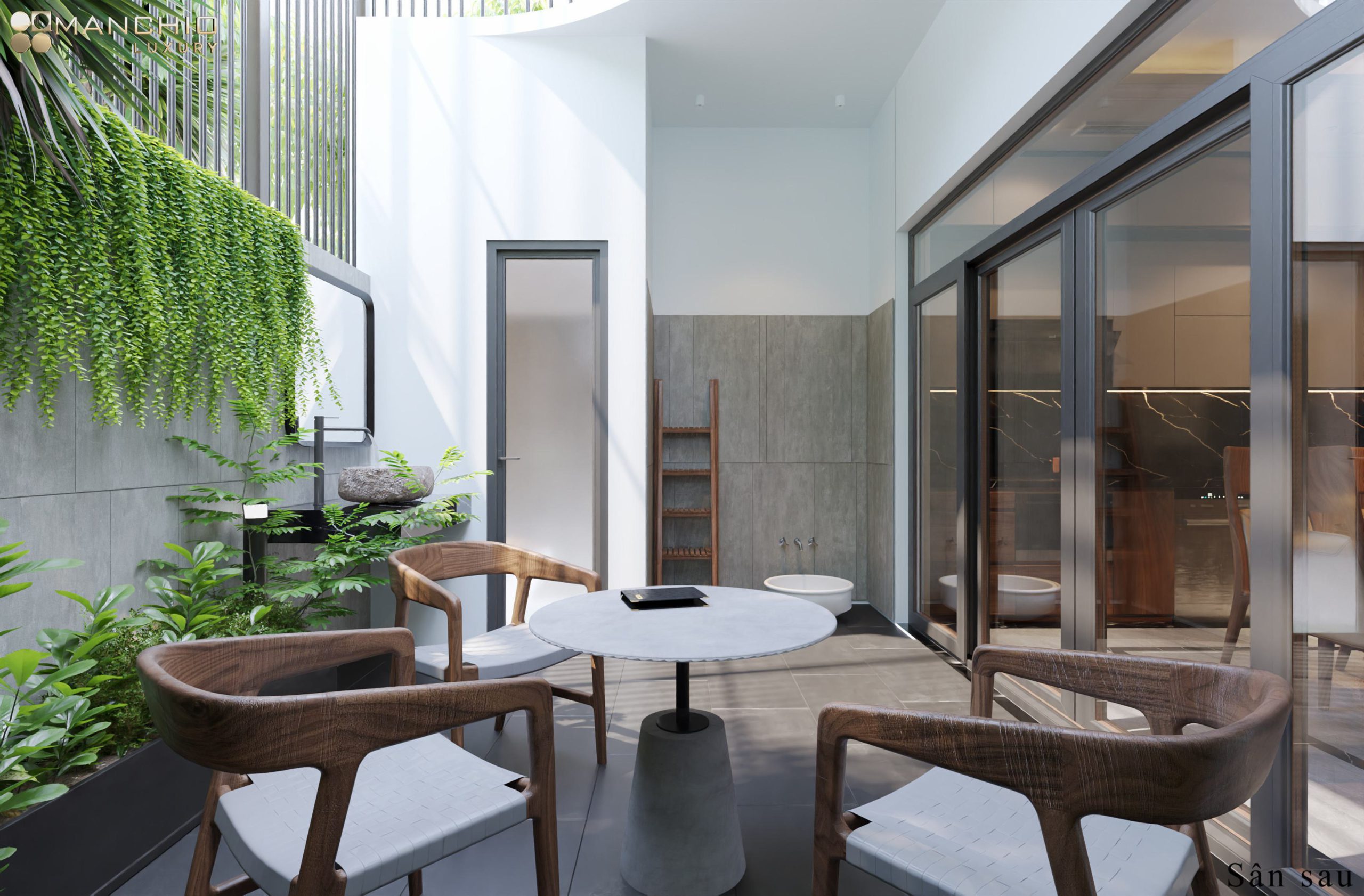 Biệt Thự Hiện Đại Gỗ Óc Chó Tại Xuân Phương 10