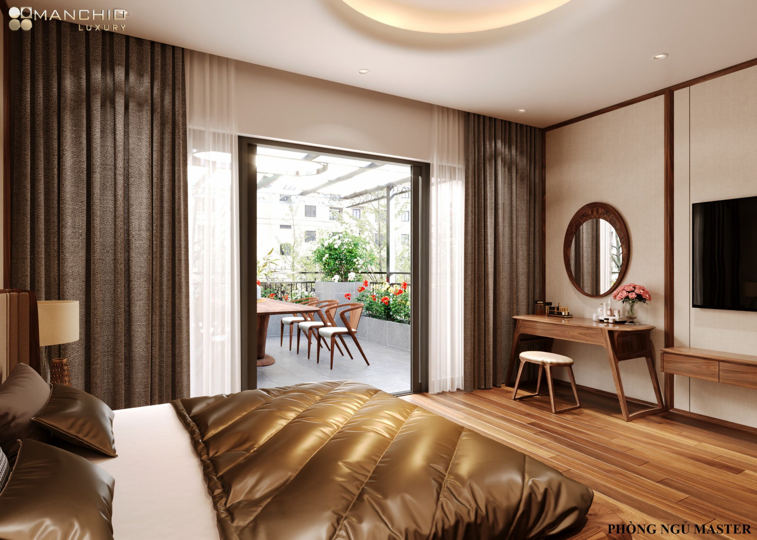 Biệt Thự Hiện Đại Gỗ Óc Chó Tại Xuân Phương 14