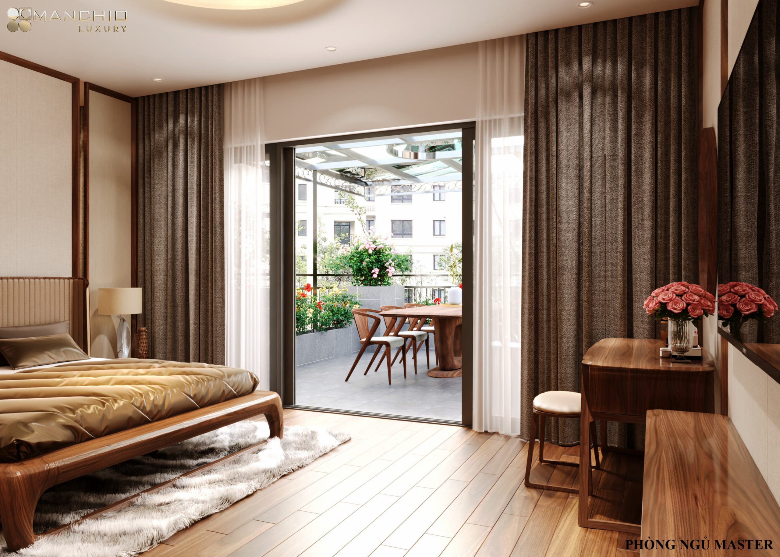 Biệt Thự Hiện Đại Gỗ Óc Chó Tại Xuân Phương 15
