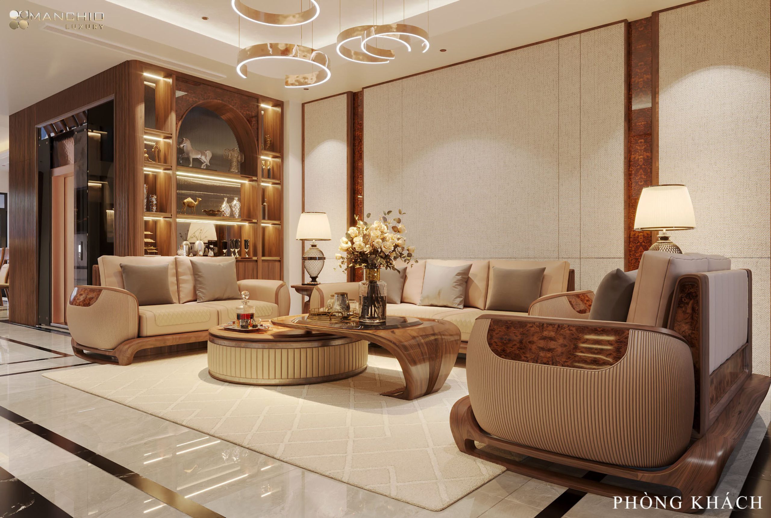 Biệt Thự Hiện Đại Gỗ Óc Chó Tại Xuân Phương 3