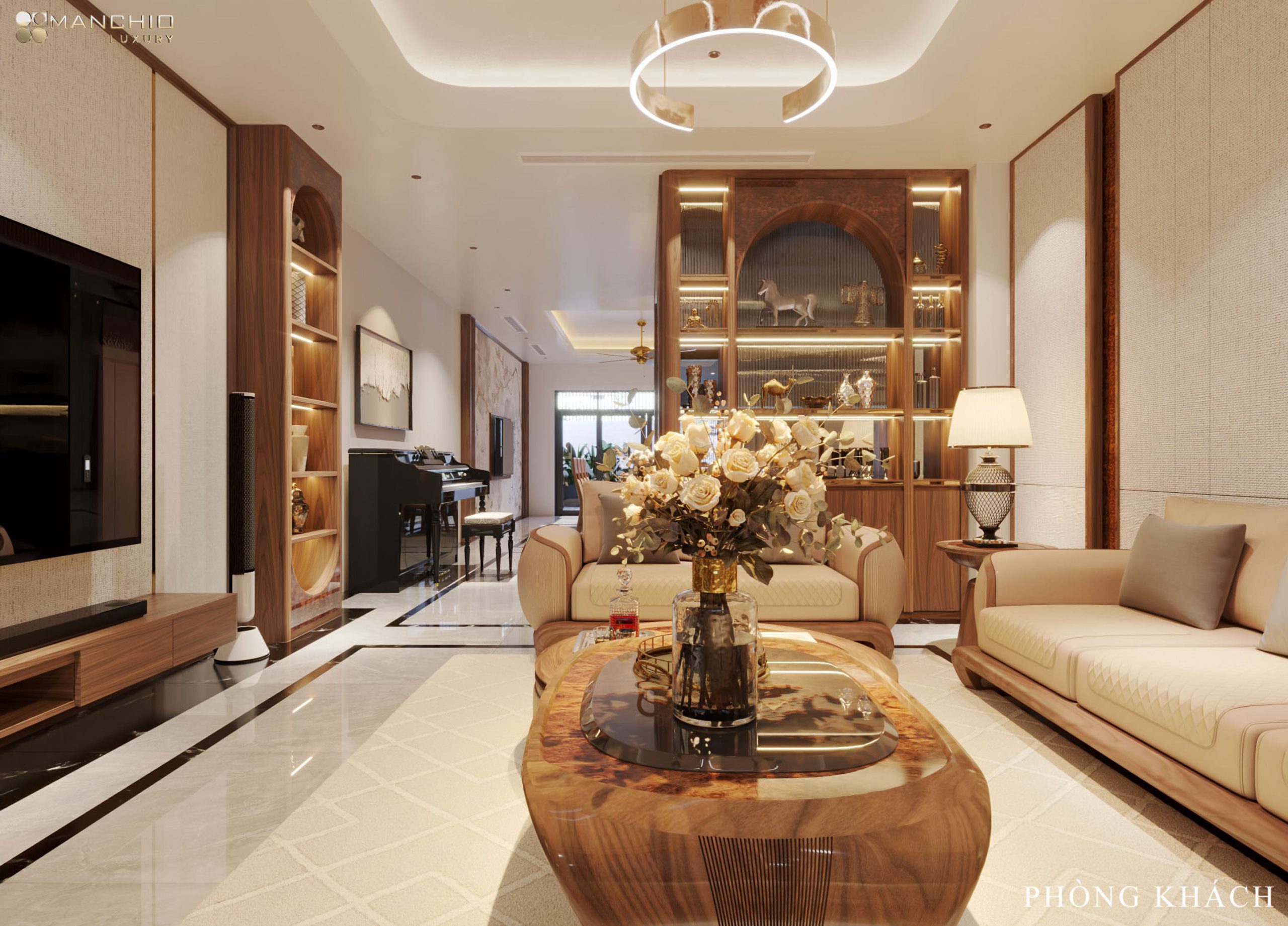 Biệt Thự Hiện Đại Gỗ Óc Chó Tại Xuân Phương 5