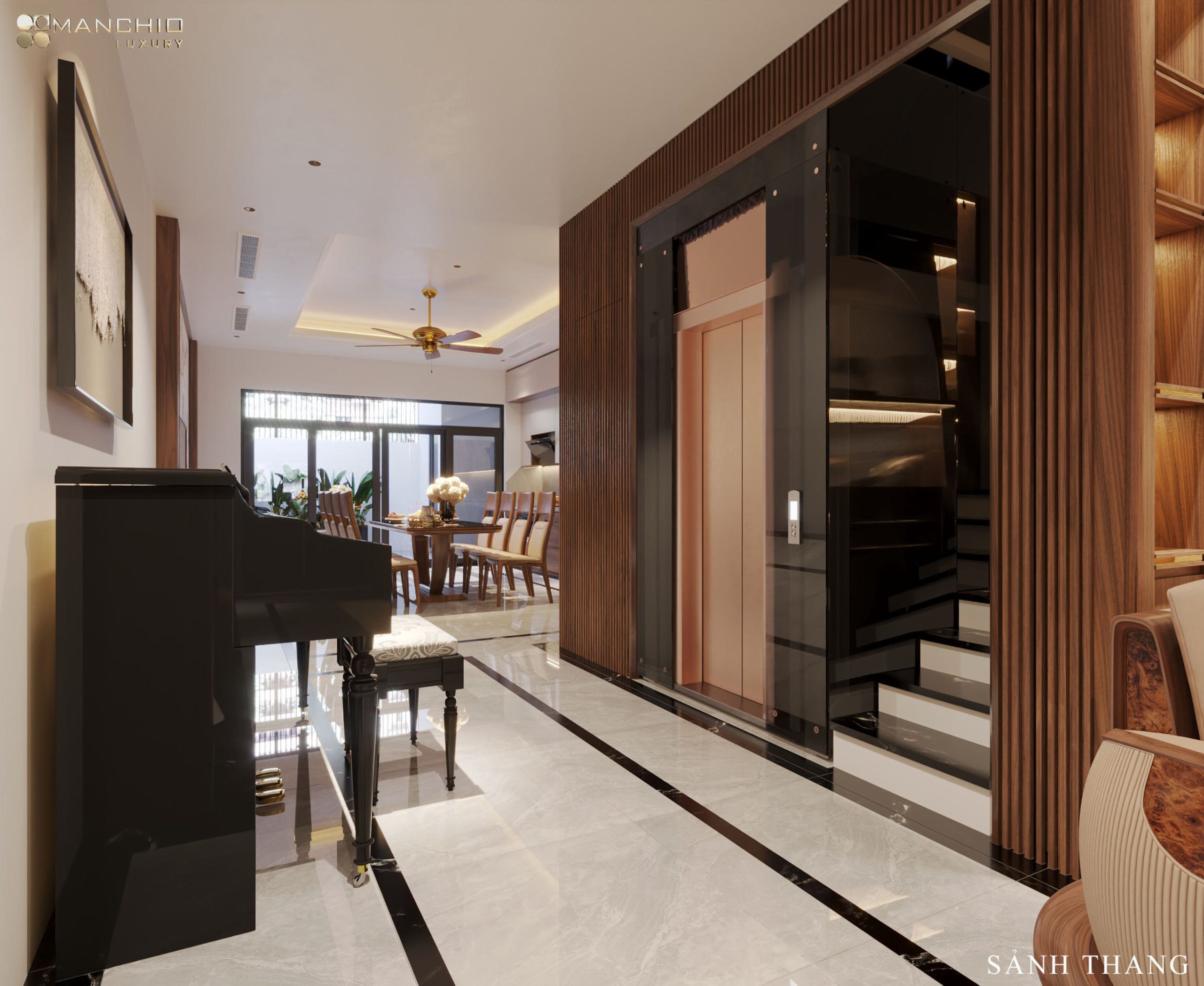 Biệt Thự Hiện Đại Gỗ Óc Chó Tại Xuân Phương 6