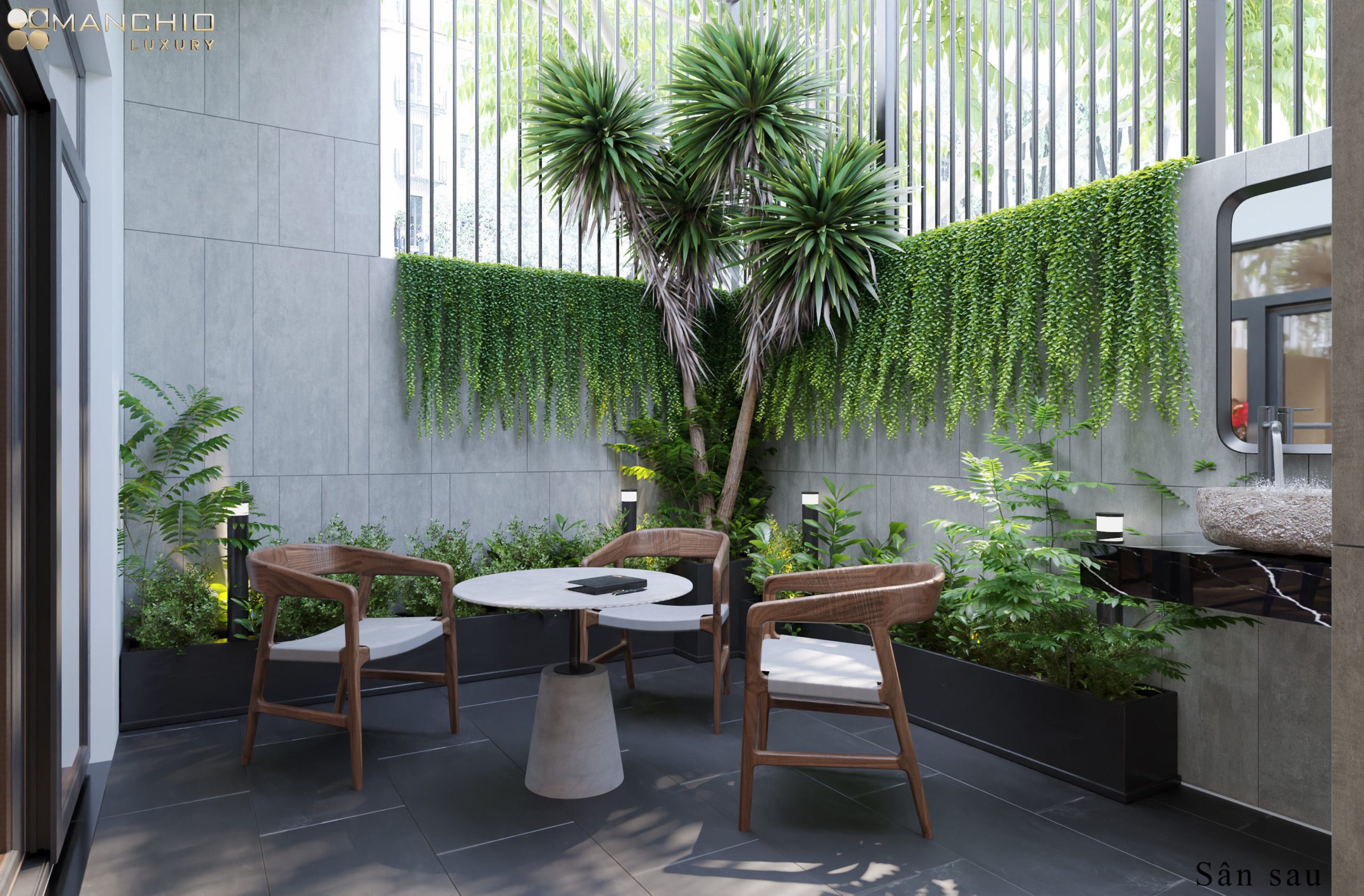 Biệt Thự Hiện Đại Gỗ Óc Chó Tại Xuân Phương 9
