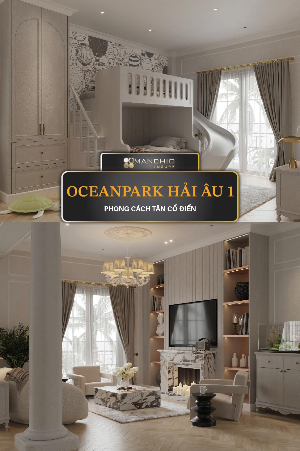 Biệt Thự Tân Cổ Điển Tinh Tế Tại Hải Âu 1 – Gia Lâm