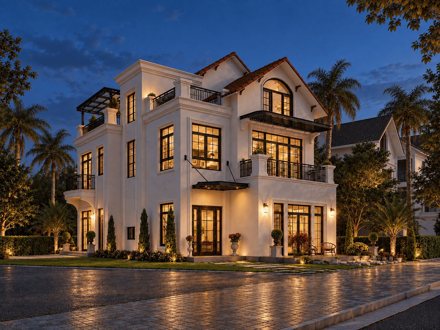 biệt thự xanh villas thạch thất 7